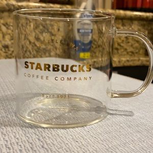 Clear Starbucks coffee cup